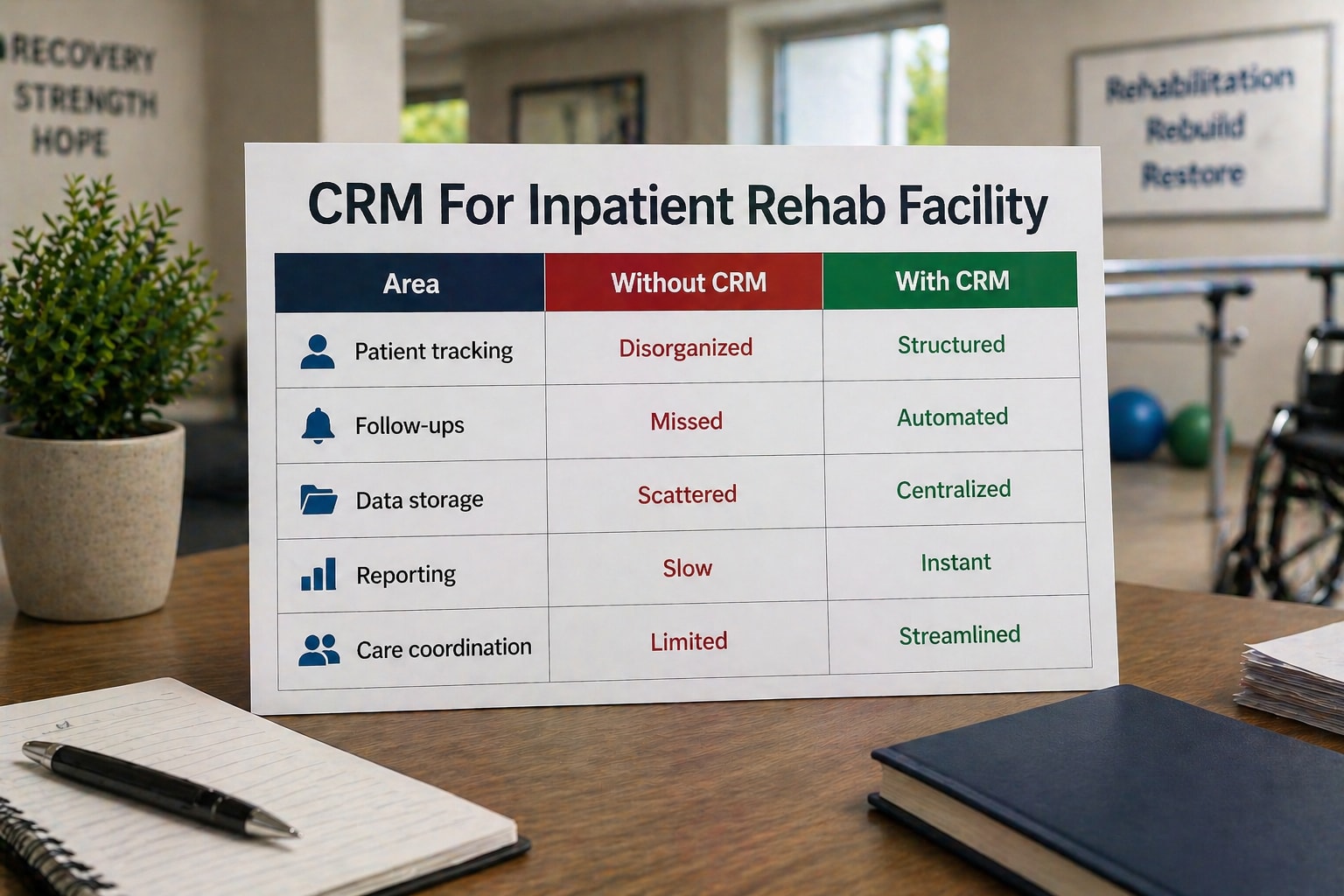 CRM For Inpatient Rehab Facility Comparison Table