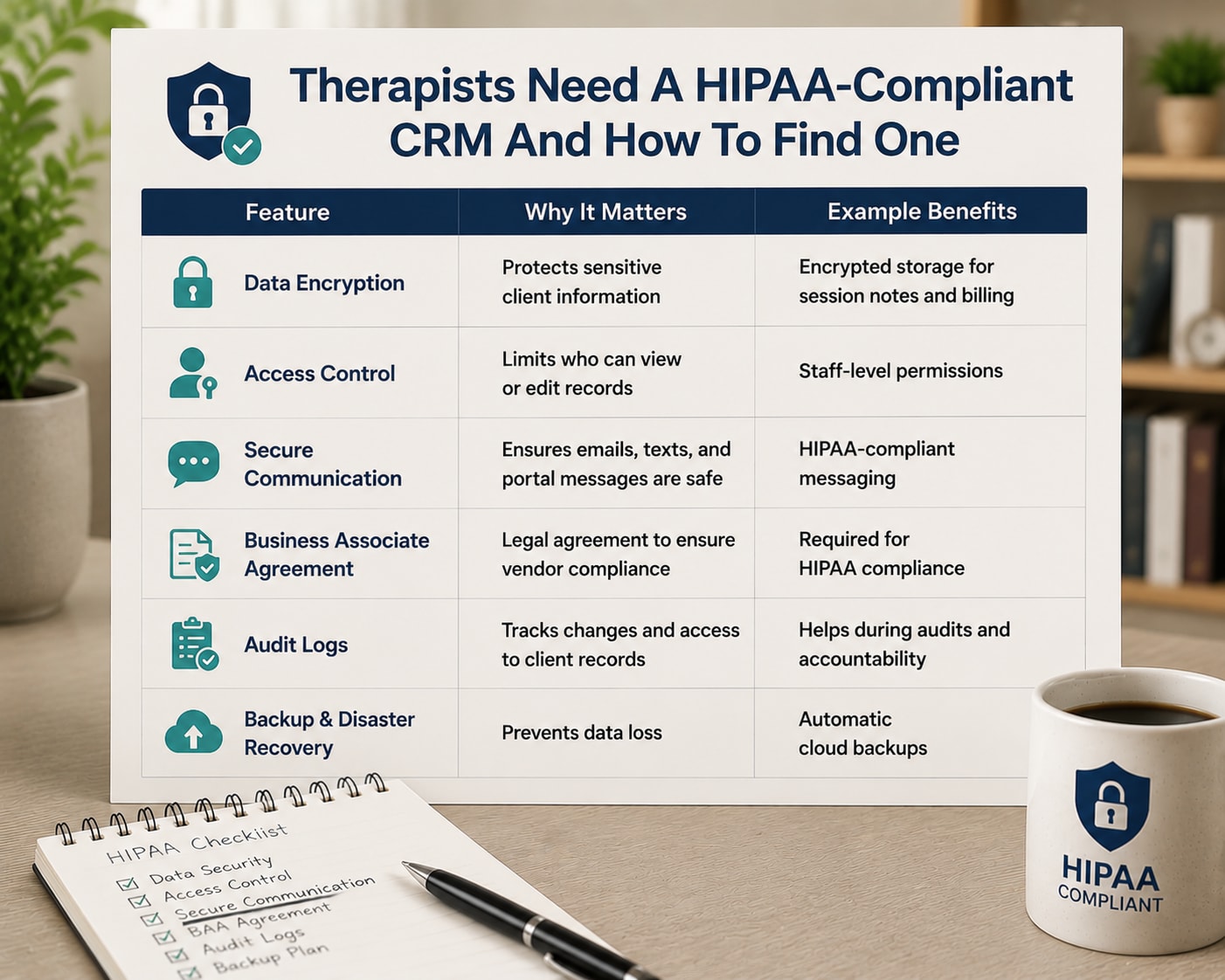 CRM for Therapists Comparison Table