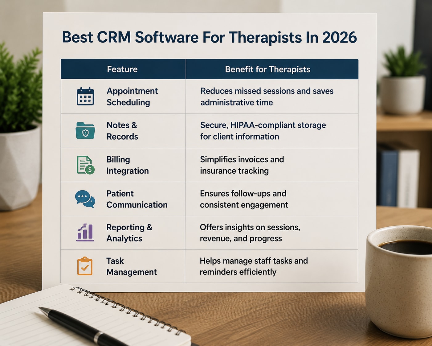 CRM for Therapists Comparison Table CRM for Therapists Comparison Table