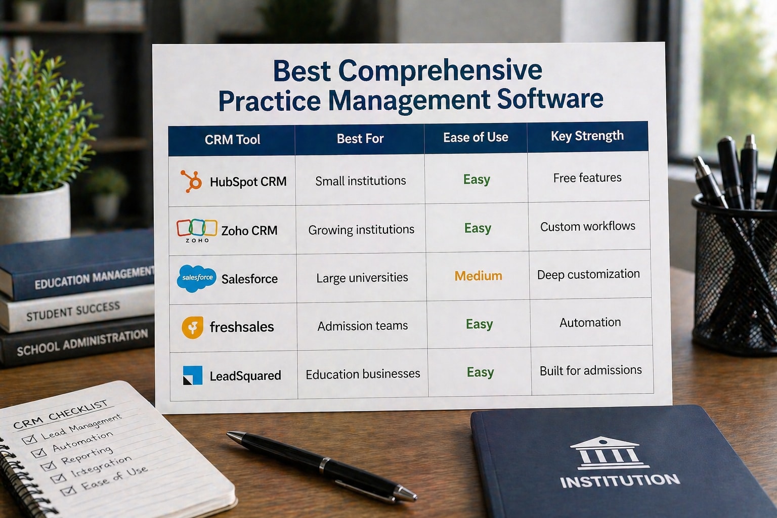 What’s The Best CRM For Educational Institutions Right Now Comparison Table